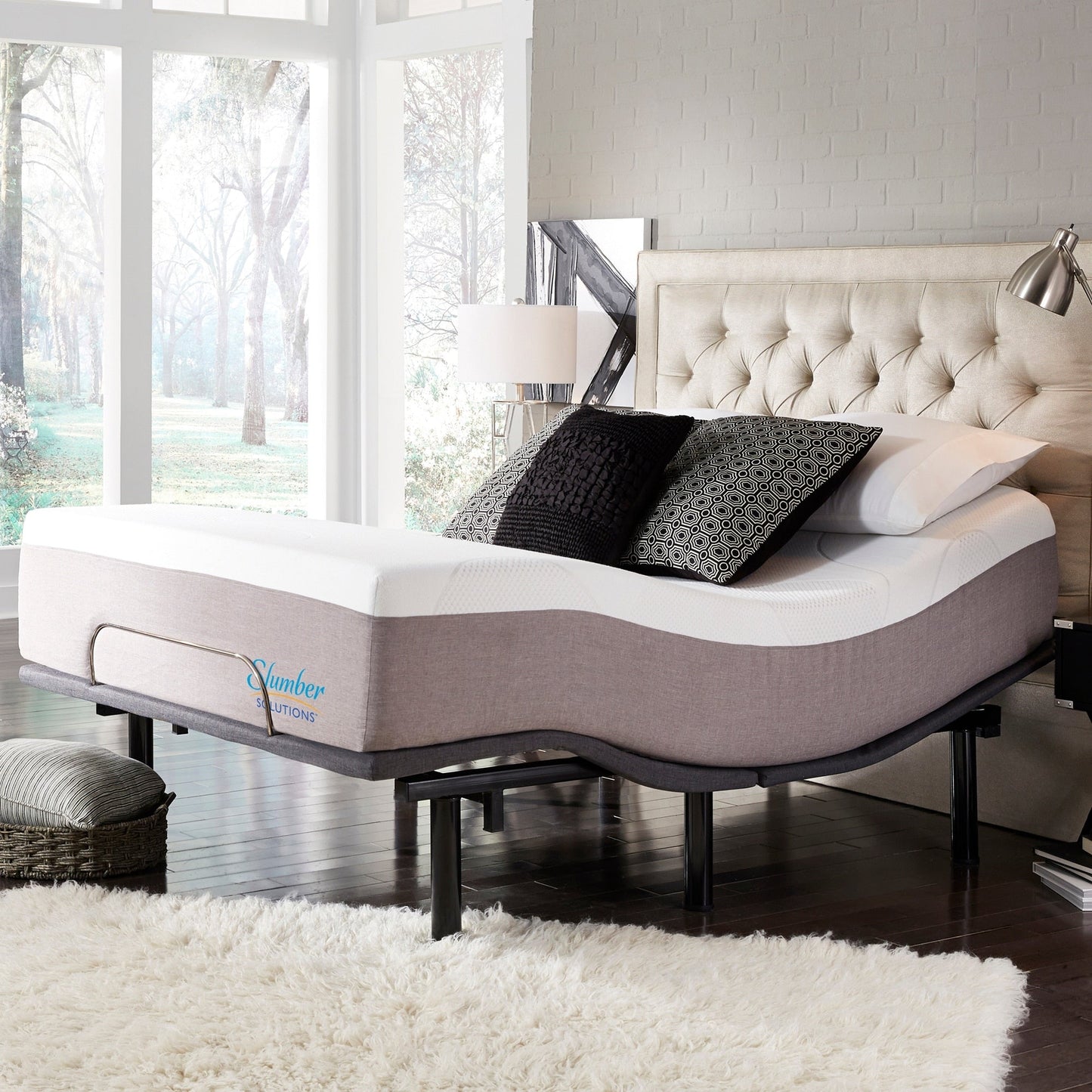 Slumber Solutions 14-inch Gel Mattress Adjustable Set