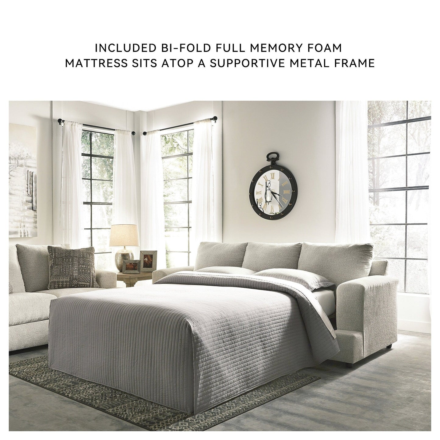 Soletren Queen Sofa Sleeper - Stone