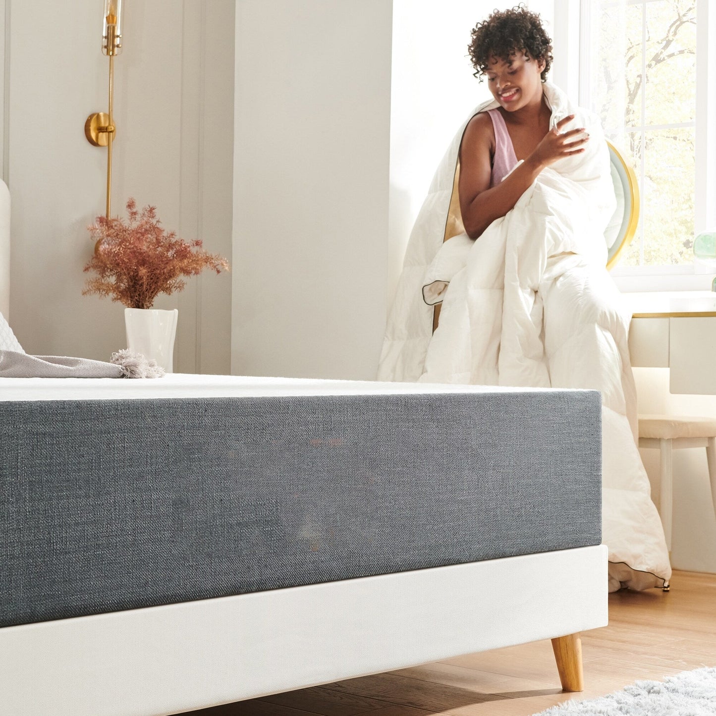 Stiku 10 Size Medium Plush Mattress Gel Memory Foam Bed-in-a-Box,Low Motion Transper