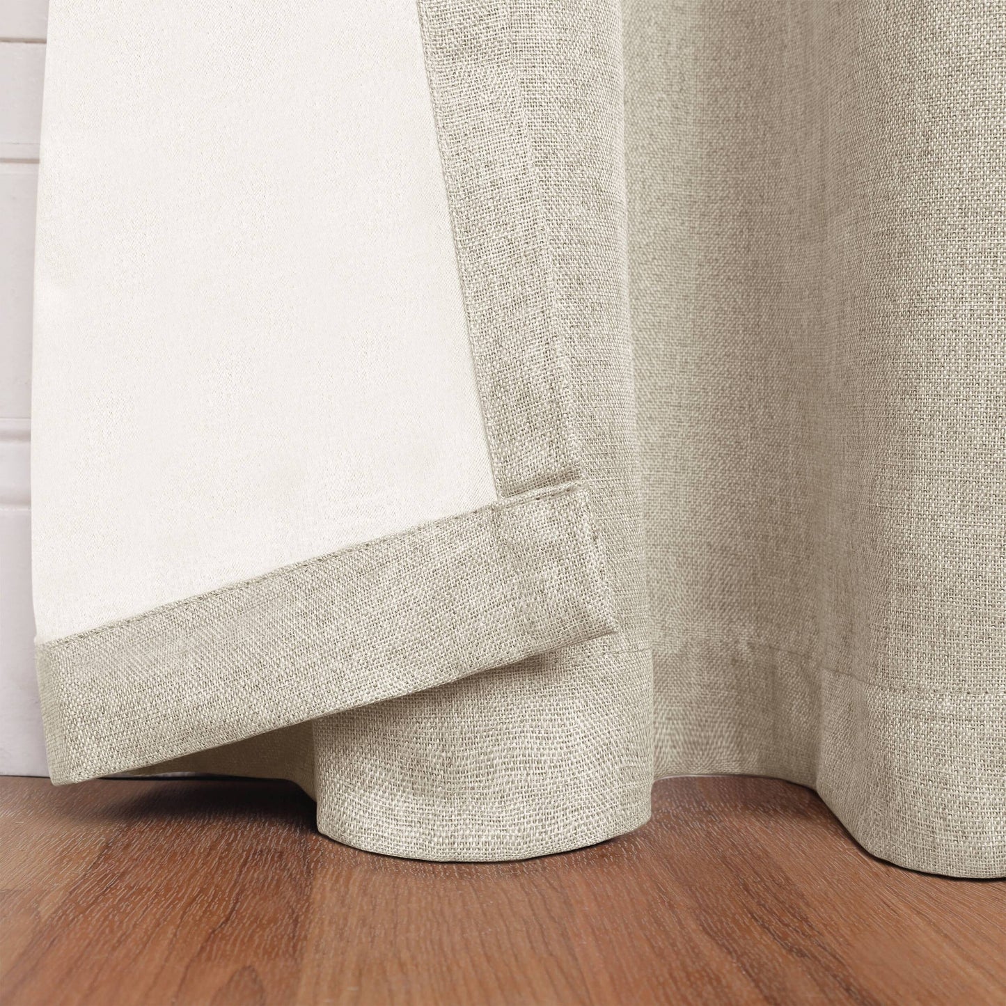 Superior Linen Washable Room Darkening Curtains, Set of 2 Panels