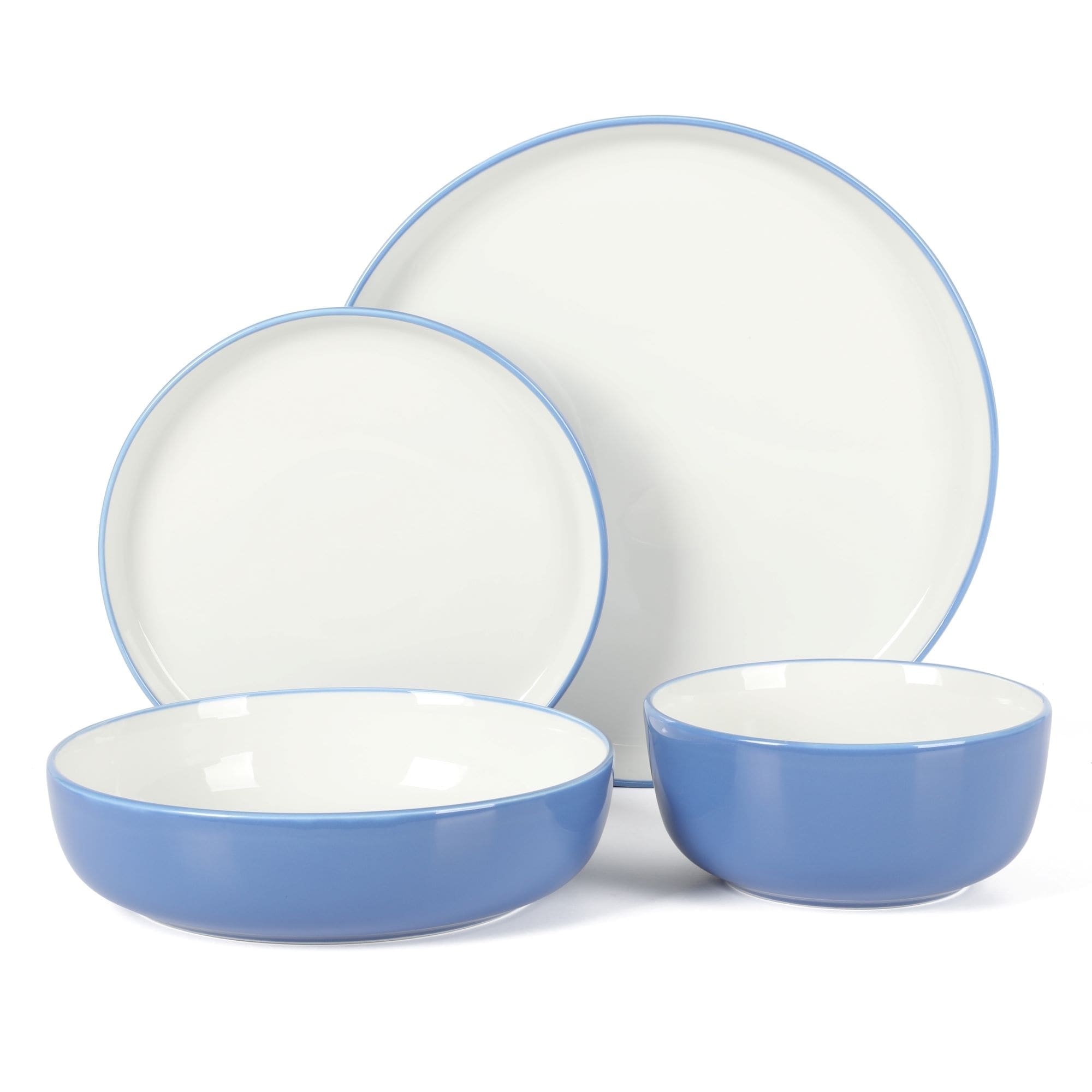 Service de table en porcelaine bicolore 16 pièces Sur La Table Kitchen Essentials