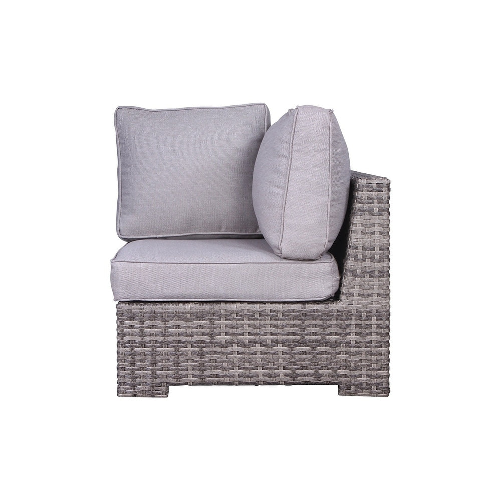 Swivel Rocker Grey 7 Piece Sectional Seating Group With Cushion
