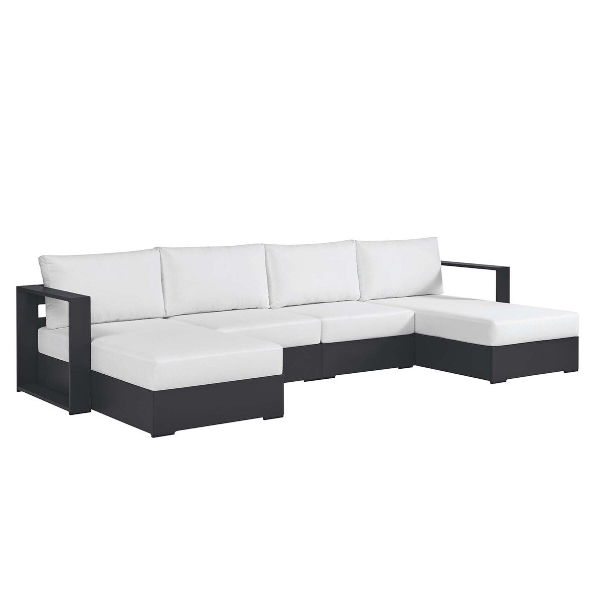 Tahoe Patio Aluminum 4-Piece Sectional Sofa Set