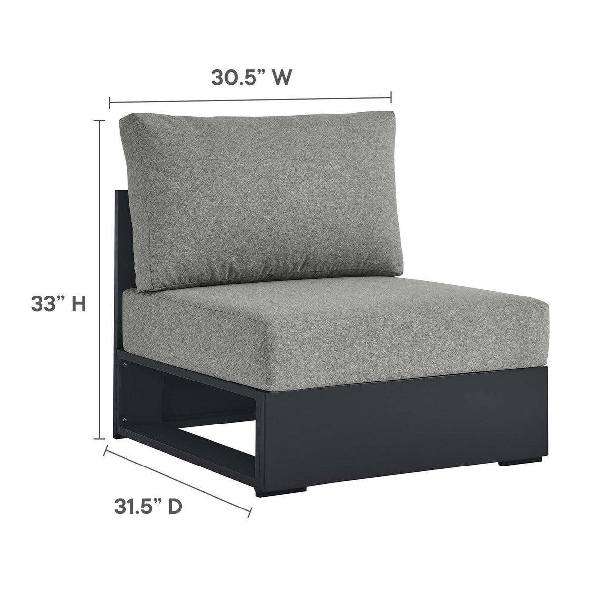 Tahoe Patio Aluminum 4-Piece Sectional Sofa Set