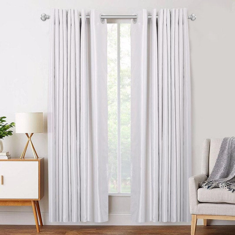 UTOPIA ALLEY Wall Mounted 3/4 Inch Curtain Rod - Adjustable Drapery Rods, Gold Curtain Rods, Bedroom Decorative Curtain Rods