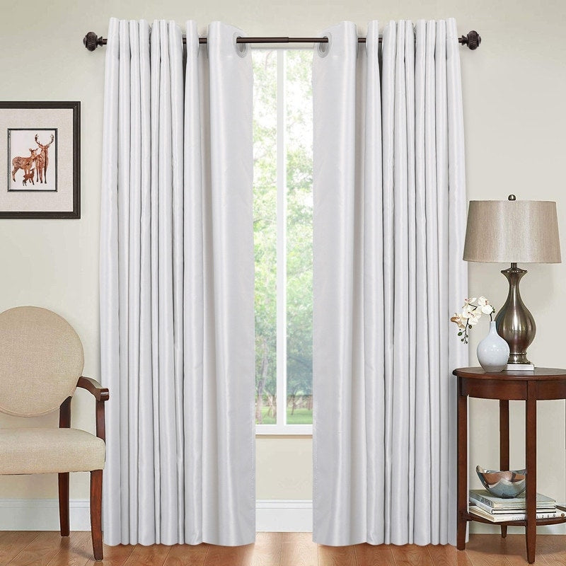 UTOPIA ALLEY Wall Mounted 3/4 Inch Curtain Rod - Adjustable Drapery Rods, Gold Curtain Rods, Bedroom Decorative Curtain Rods