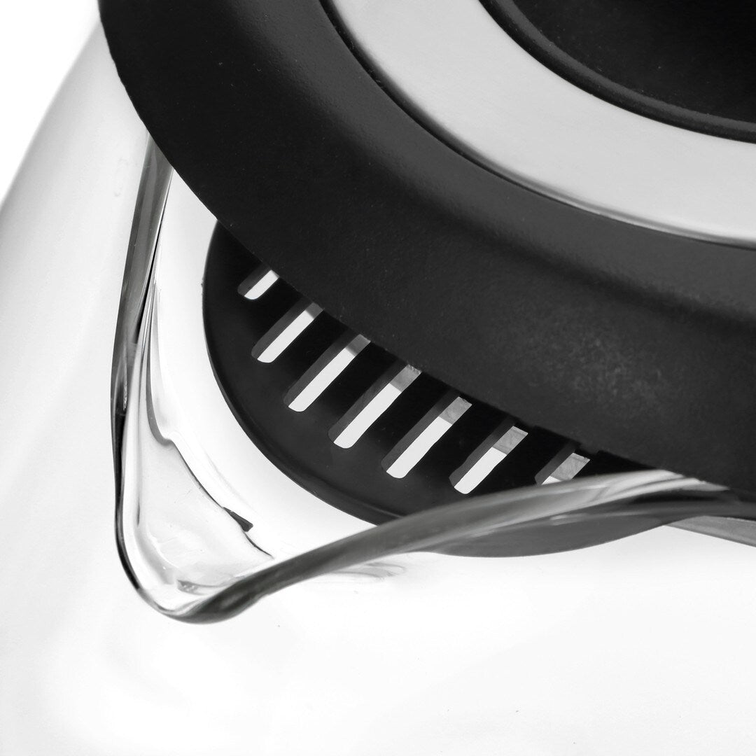 Uber Appliance 1.8L Glass & Stainless Steel Water Boiler, Heater & Electric Tea Kettle