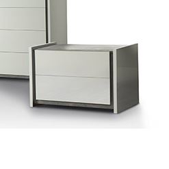 Table de chevet Valentina gris clair (1 seule pièce)