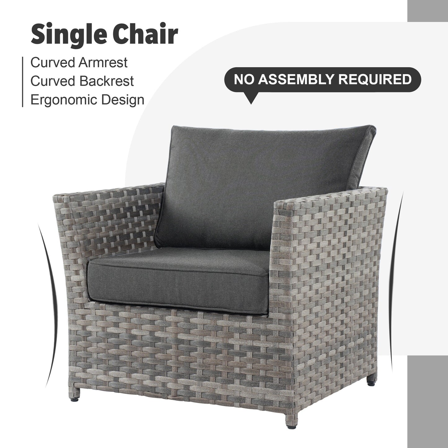 XIZZI 13-piece Outdoor Patio Wicker Furniture Set with Fire Table