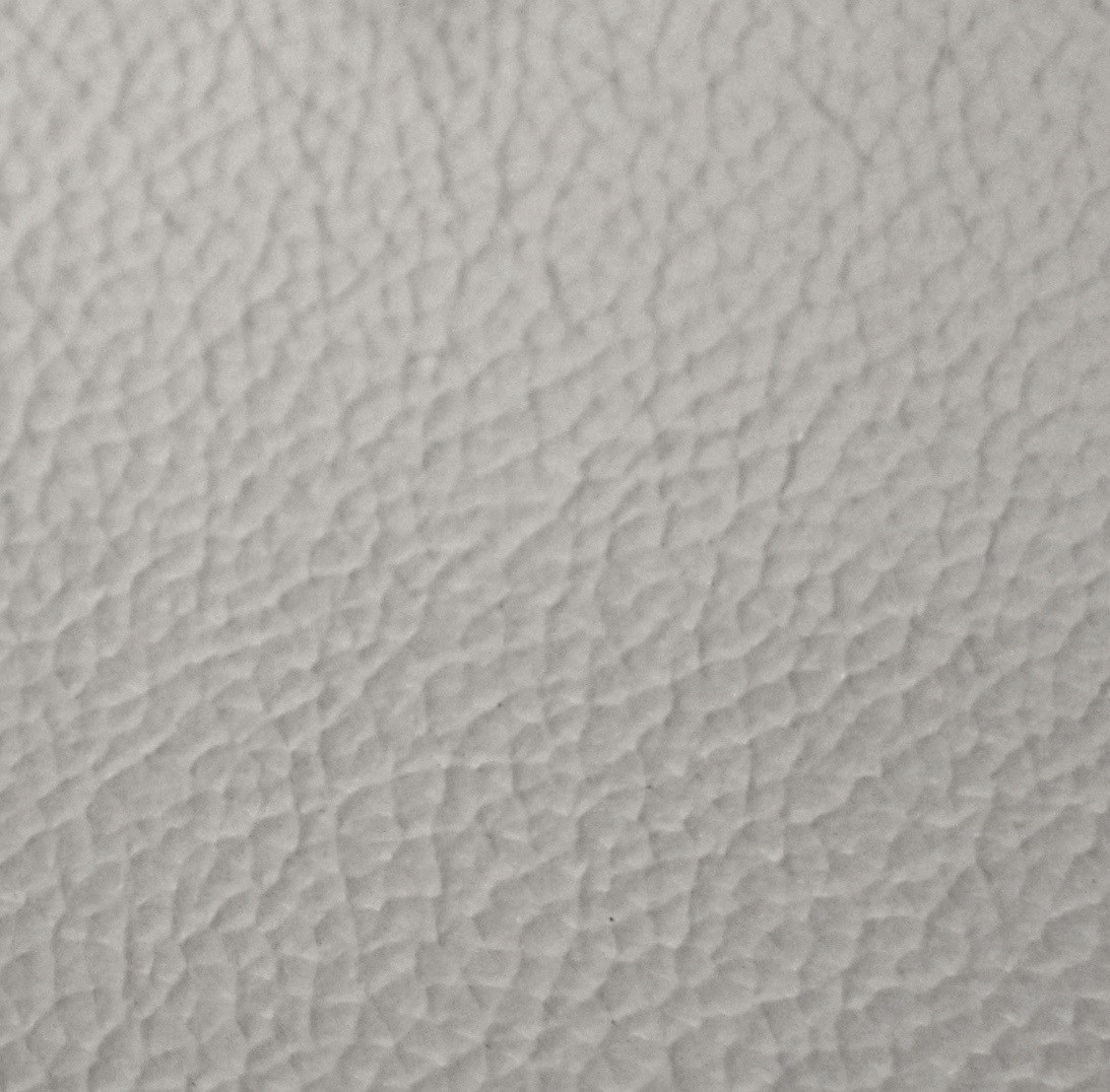 Chaise de salle à manger en cuir gris clair Gabbana