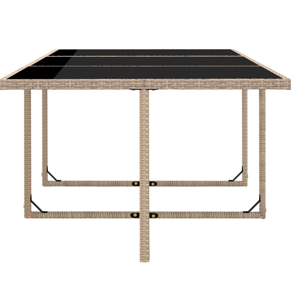 vidaXL Patio Furniture Set Outdoor Table and Chair Dining Set Poly Rattan