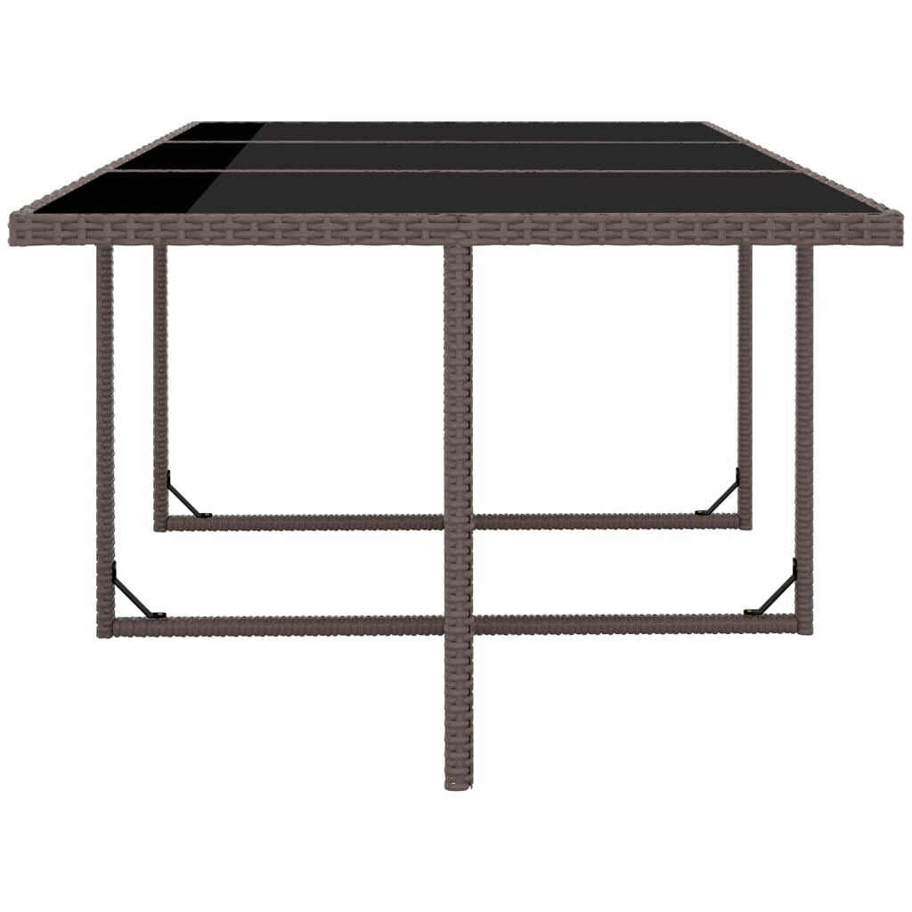 vidaXL Patio Furniture Set Outdoor Table and Chair Dining Set Poly Rattan