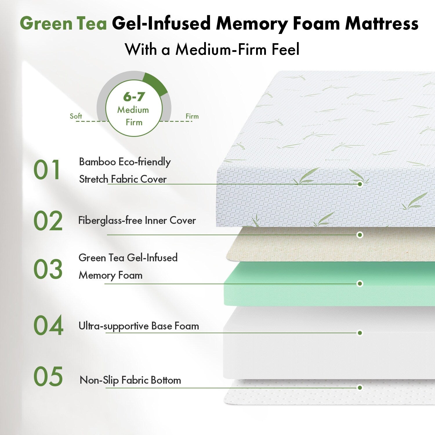 10 Inch Cooling Gel Memory Foam Mattress / Cooling Gel Foam / Pressure Relieving / CertiPUR-US Certified / Bed-in-a-Box