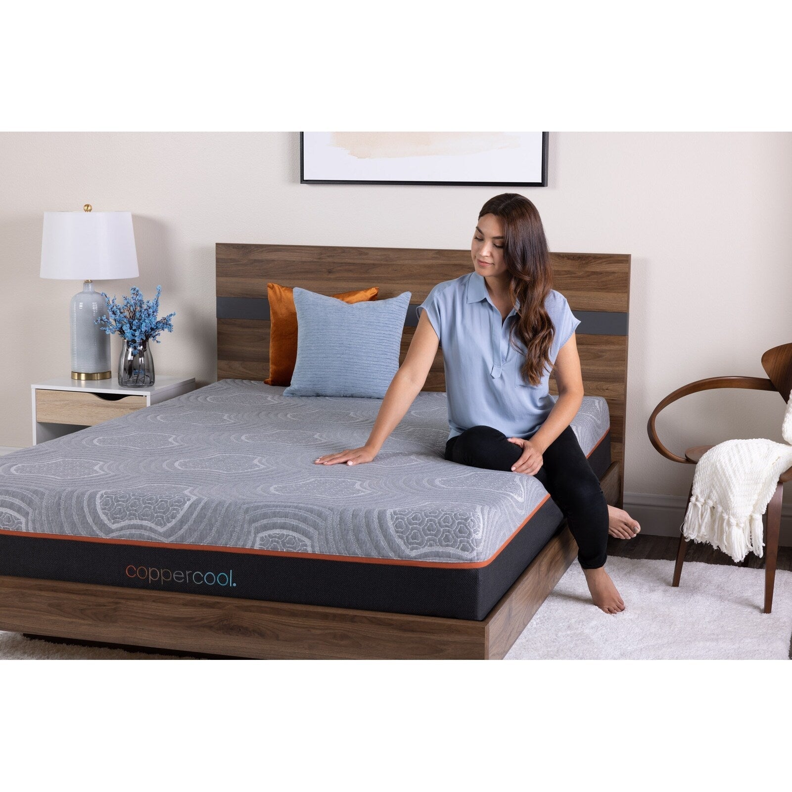 10 Inch Full Mattress Memory Foam Gray Charcoal Gel Infused