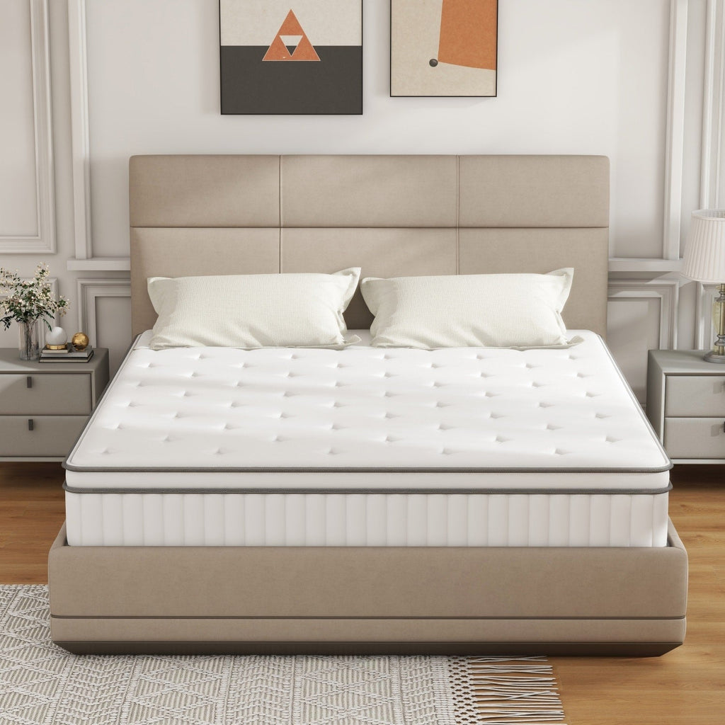 10 Inch Full Size Mattress, Full Hybrid Mattress, Pocketed Spring Memory Foam Mattress, Low Motion Transfer Mattress in A Box