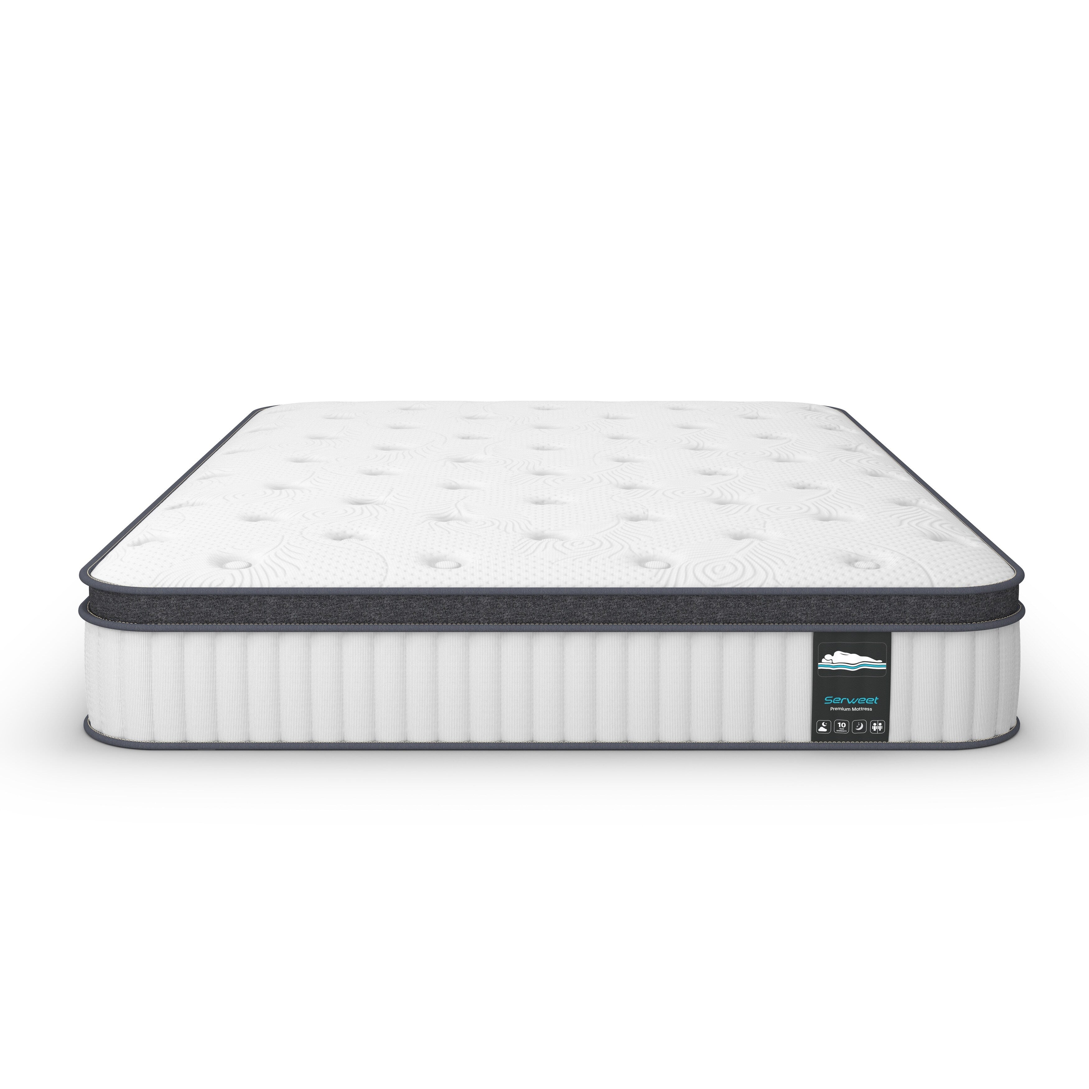 10-Inch Hybrid Memory Foam Pocket Spring Mattress,Mideum Comfort,For Kid's Room,Guest Room