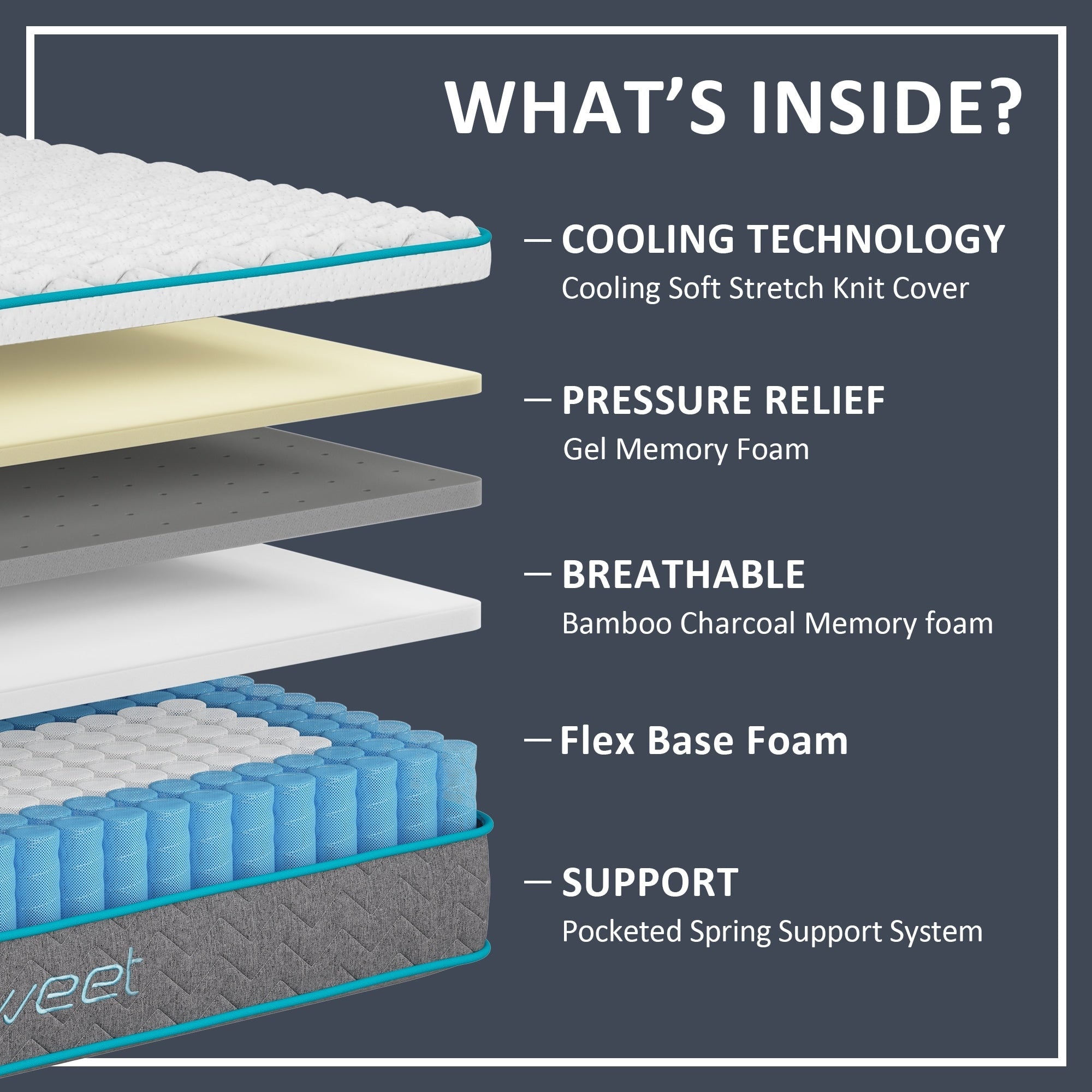 10-Inch Luxury Hybrid Memory Foam Mattress