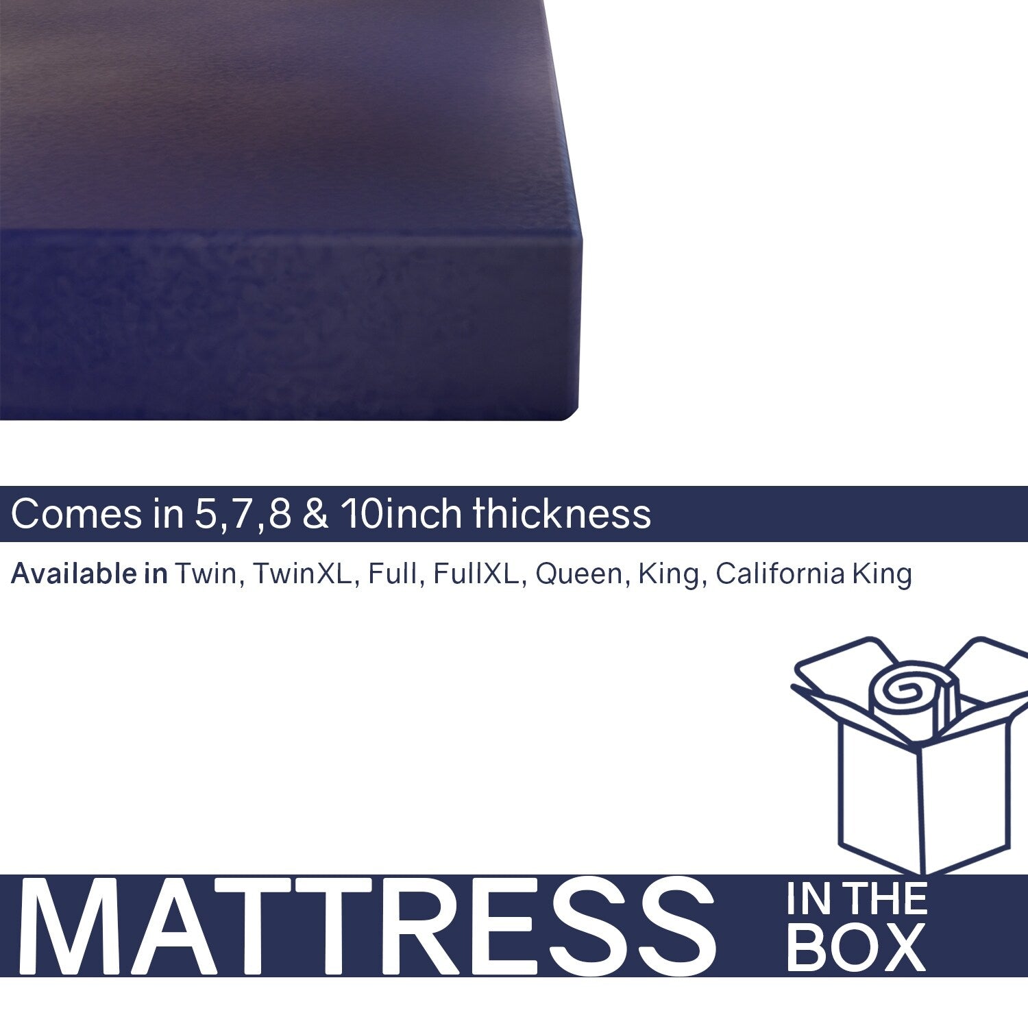 10-Inch Medium Firm Water Resistance Nylon Vinyl Foam Mattress, Noiseless, Soft Cloud Feeling, Body Heat Reflection, Blue