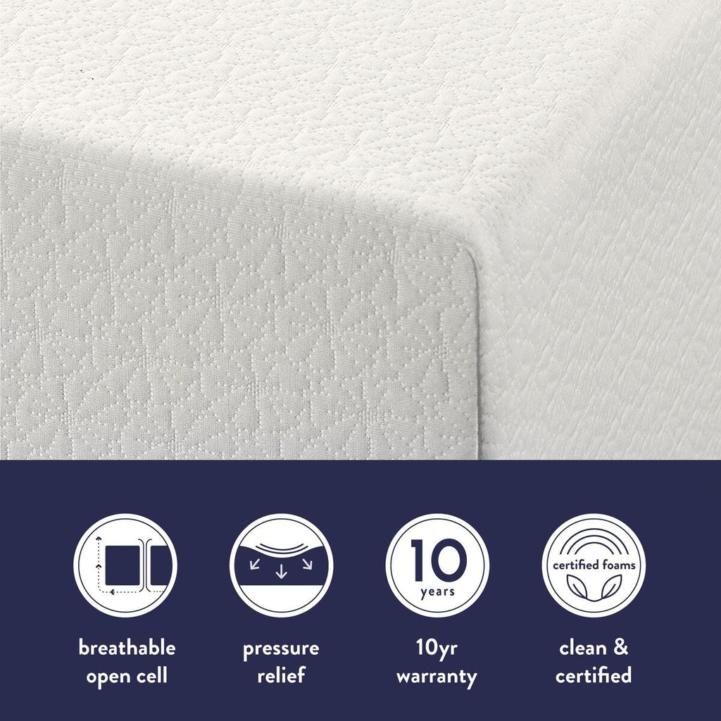 10 Inch Green Tea Memory Foam Mattress