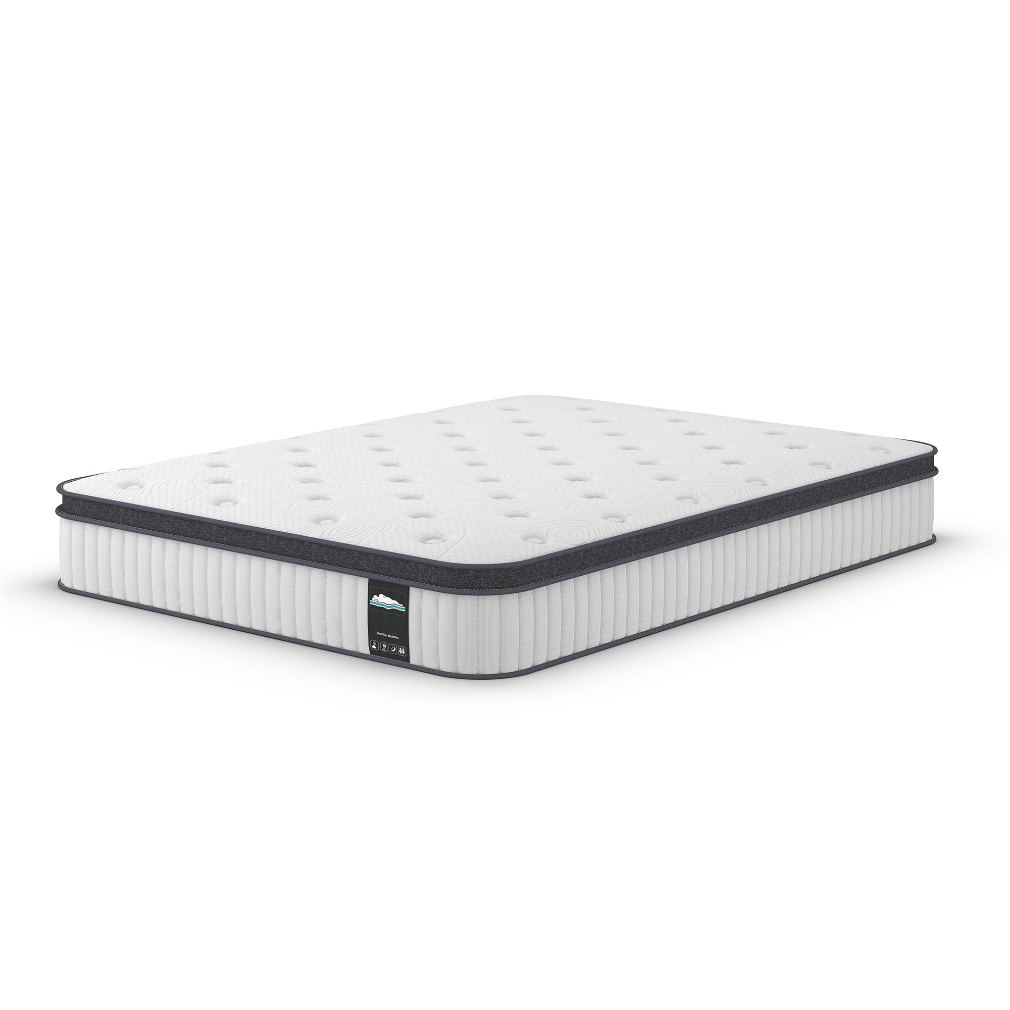 10 Inch Memory Foam and Pocket Spring Hybrid Euro Top Mattress, Mattress in a Box