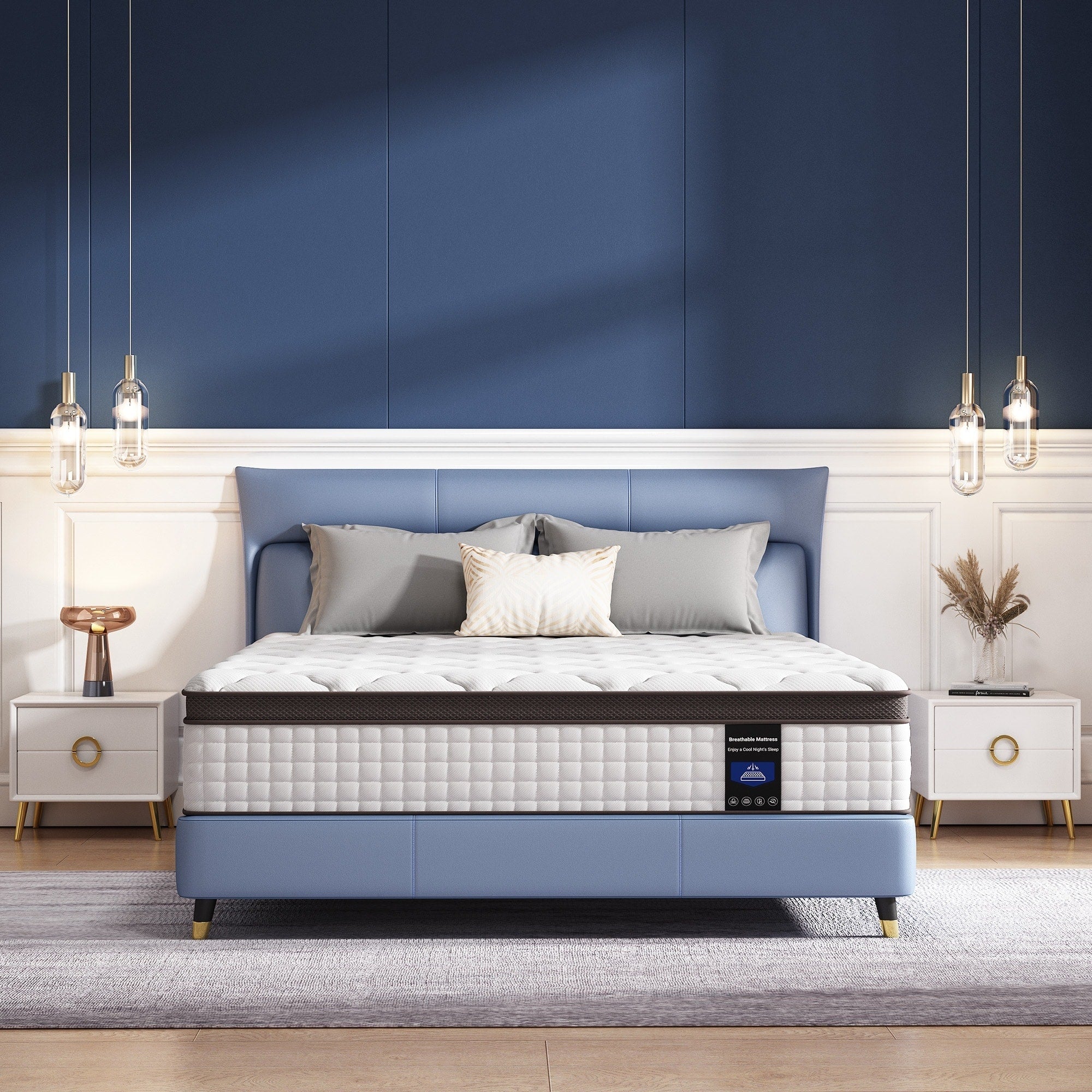 10-Inch Memory Foam and Pocket Springs Premium Mattresses,Eruo Top Mattress