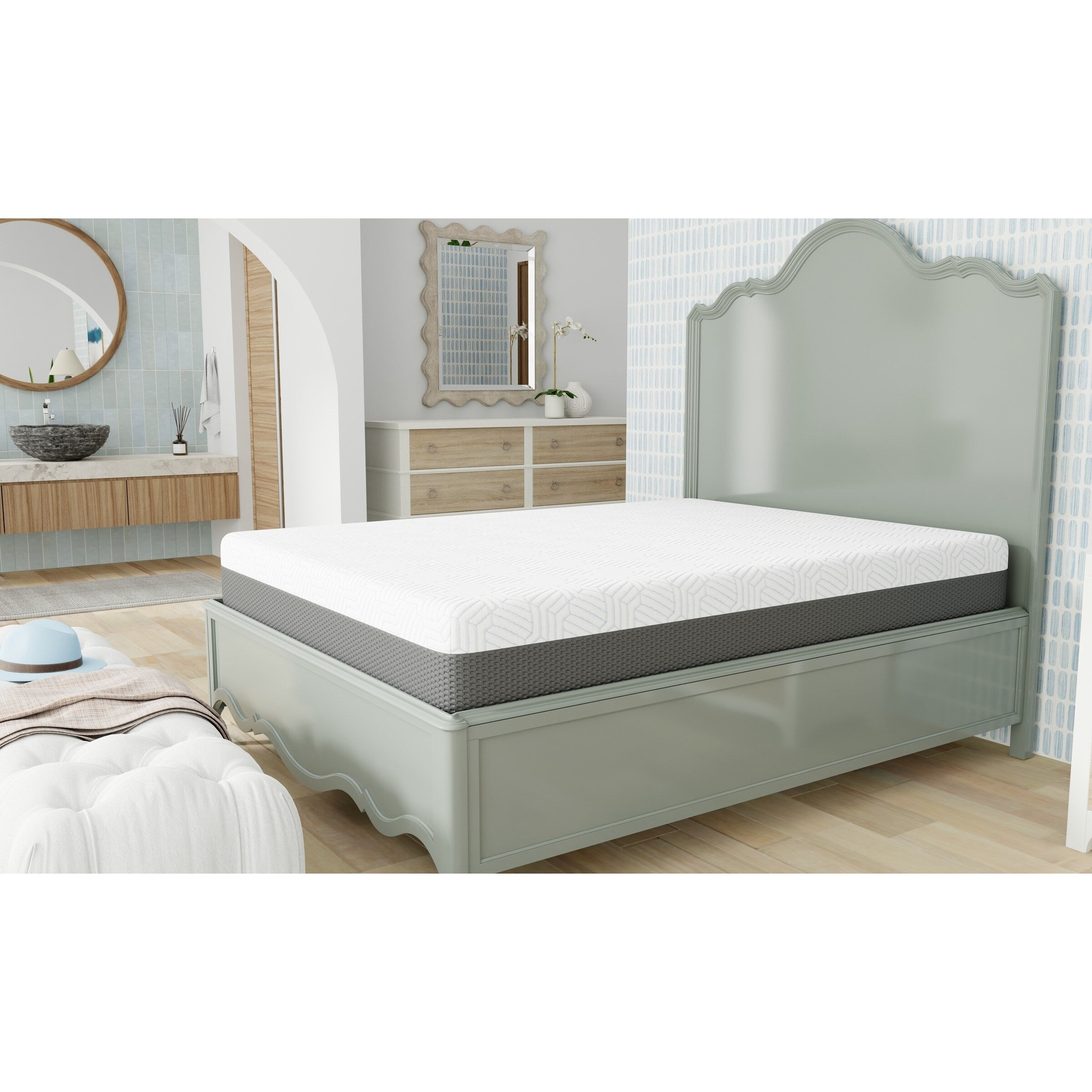 10 Inch Queen Medium Firm Mattress With Cooling Cover