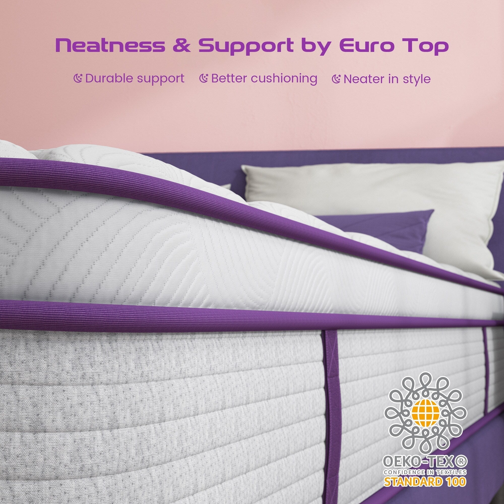 10 Inch Twin/ Full/ Queen Memory Foam Hybrid Mattress,Euro Top Mattress in a Box
