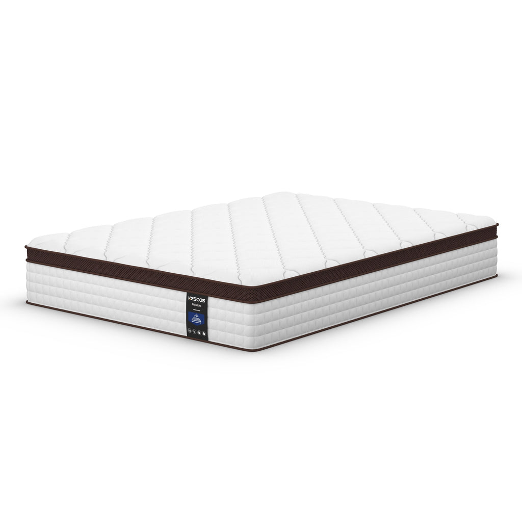 10 Inch Twin/ Full/ Queen Pillow Top Mattress，Memory Foam and Pocket Spring Hybrid Mattress