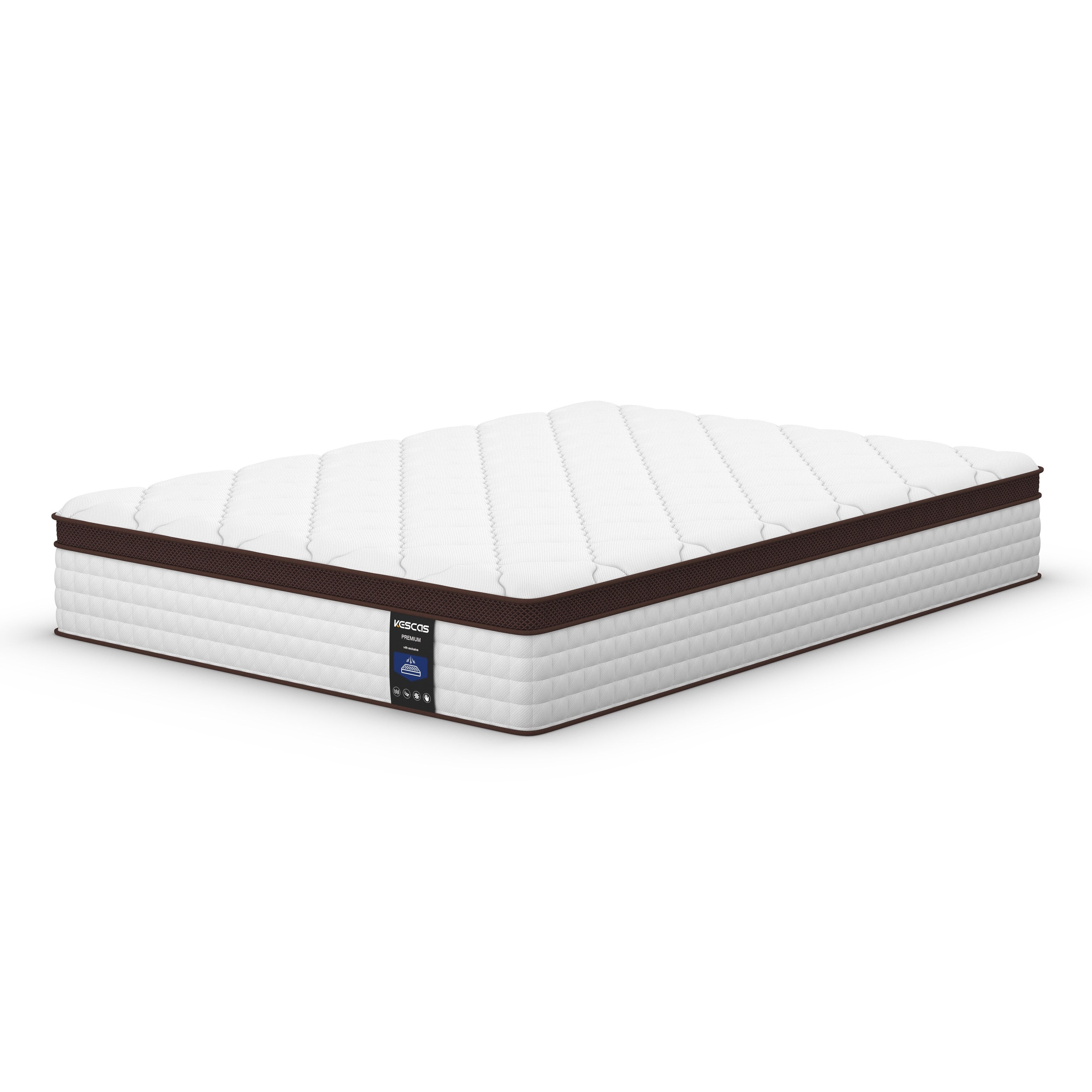 10 Inch Twin/ Full/ Queen Pillow Top Mattress，Memory Foam and Pocket Spring Hybrid Mattress