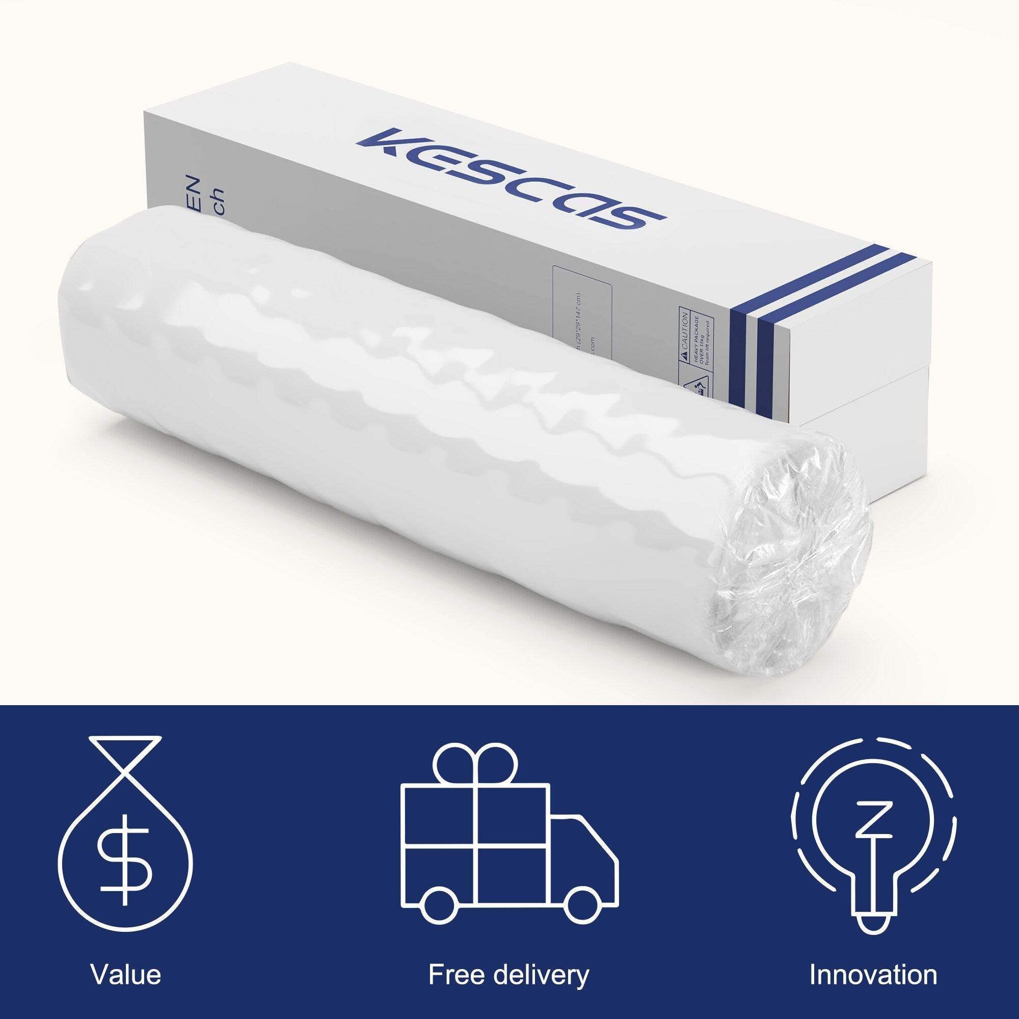 10 Inch Twin/ Full/ Queen Pillow Top Mattress，Memory Foam and Pocket Spring Hybrid Mattress