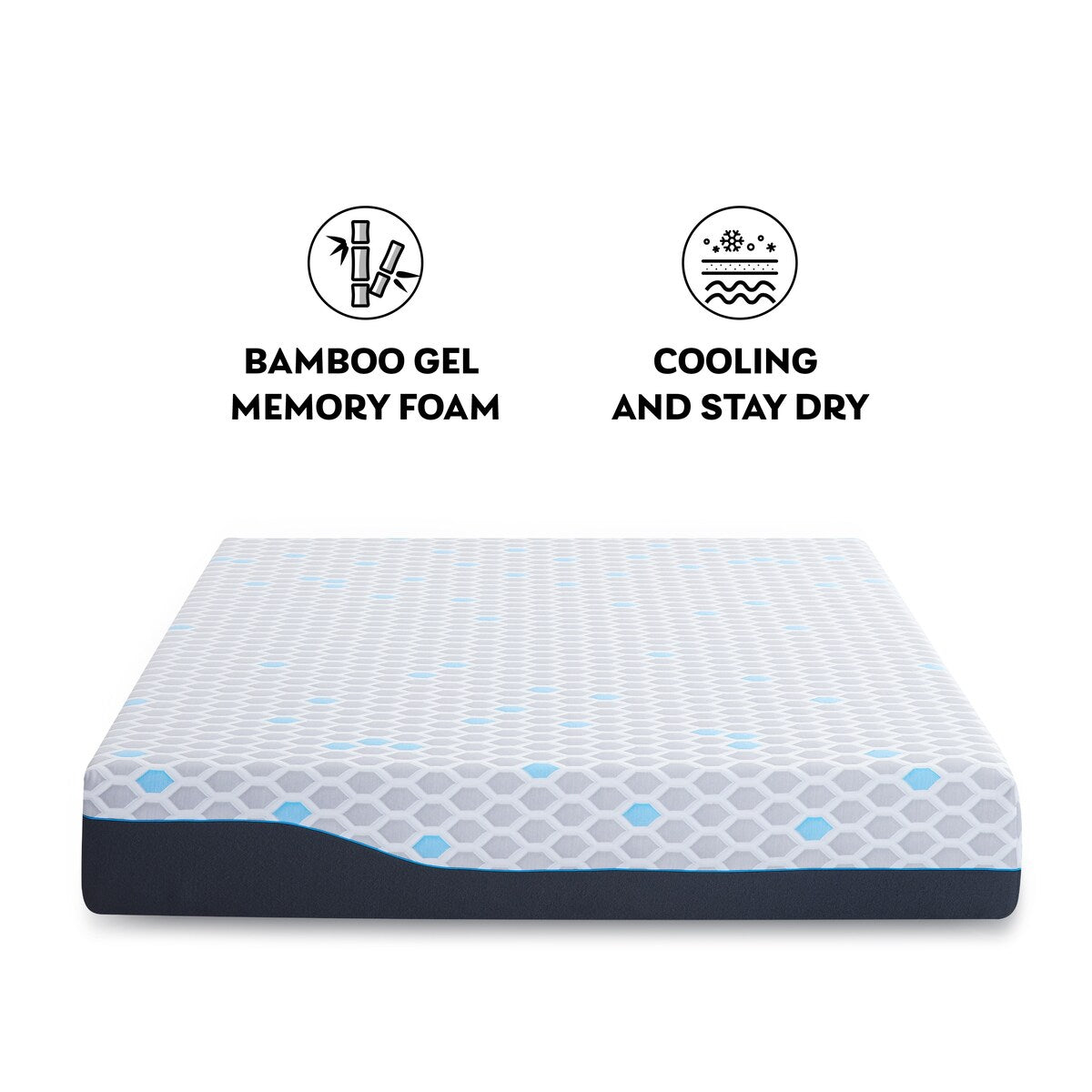 10 Inch Twin Size Memory Foam Mattress, Mattress in A Box, Gel Memory Foam Infused Bamboo Charcoal, CertiPUR-US Certified