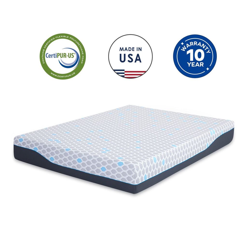 10 Inch Twin Size Memory Foam Mattress, Mattress in A Box, Gel Memory Foam Infused Bamboo Charcoal, CertiPUR-US Certified