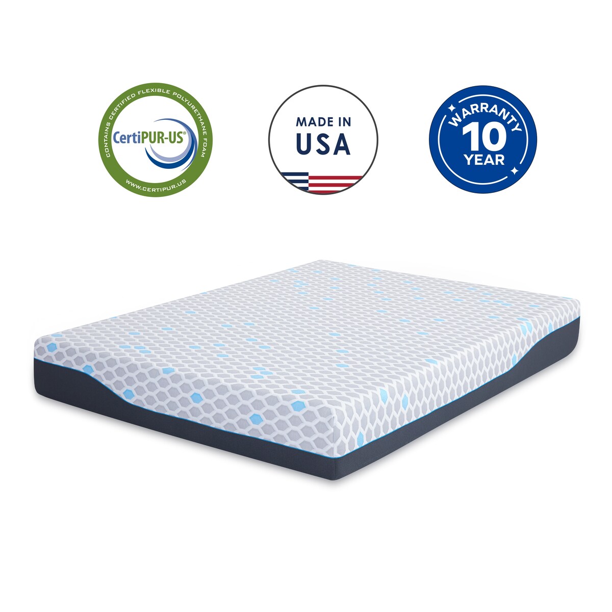 10 Inch Twin Size Memory Foam Mattress, Mattress in A Box, Gel Memory Foam Infused Bamboo Charcoal, CertiPUR-US Certified