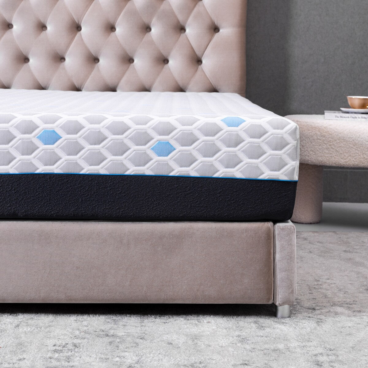 10 Inch Twin Size Memory Foam Mattress, Mattress in A Box, Gel Memory Foam Infused Bamboo Charcoal, CertiPUR-US Certified