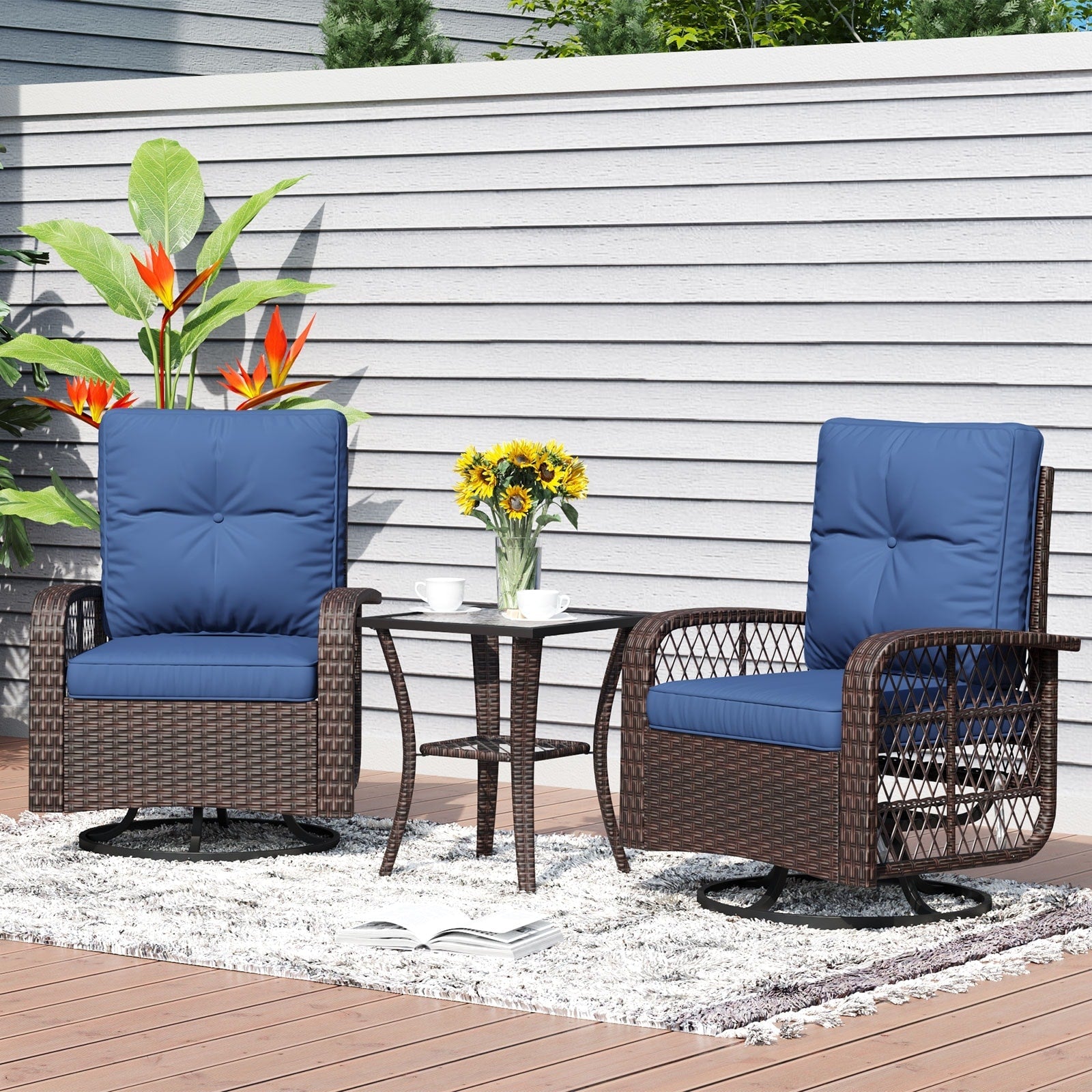10-Piece Wicker Sectional Sofa Set