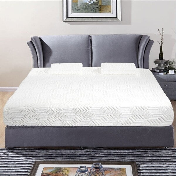 10 Traditional Firm 2 Layers Softness Mattress with 2 Pillows Set