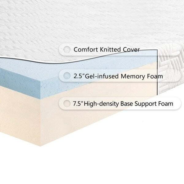 10 Traditional Firm 2 Layers Softness Mattress with 2 Pillows Set