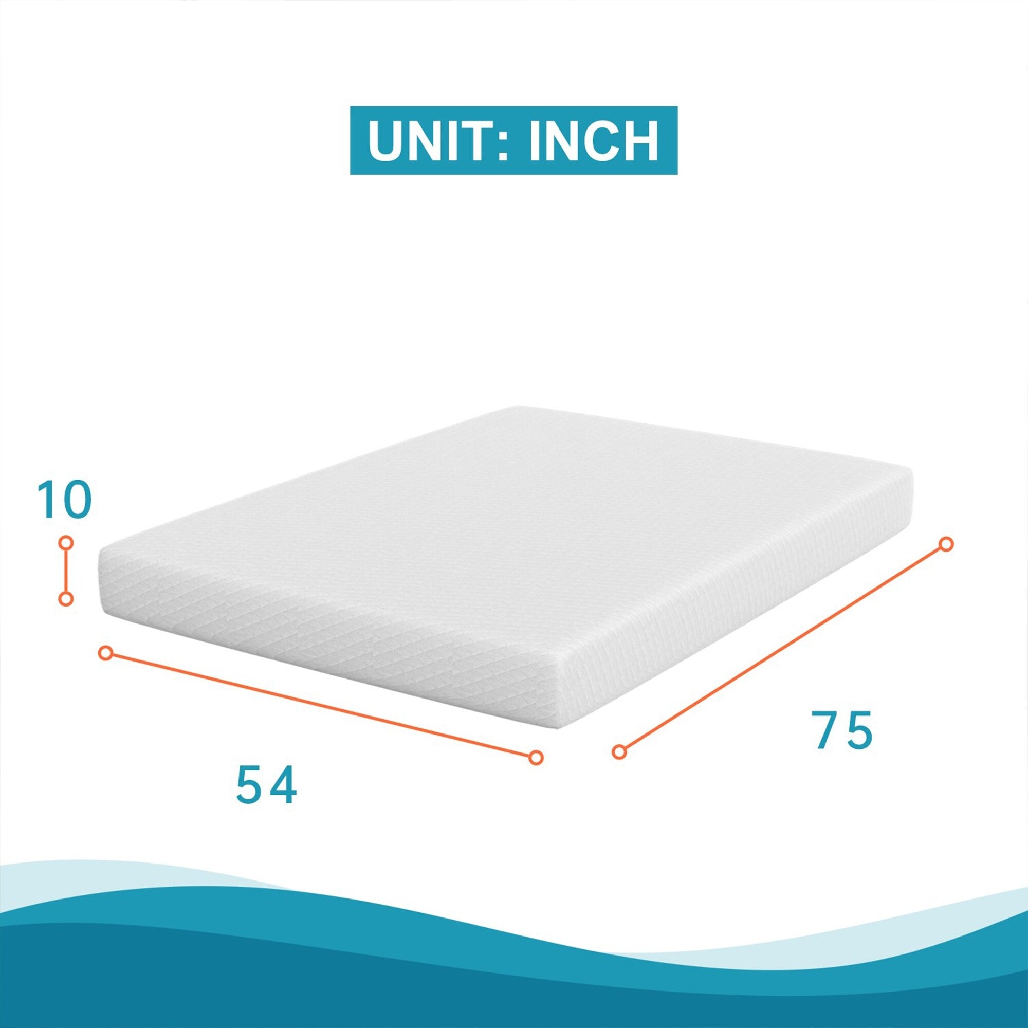 10 in. Gel-Infused Memory Foam Mattress
