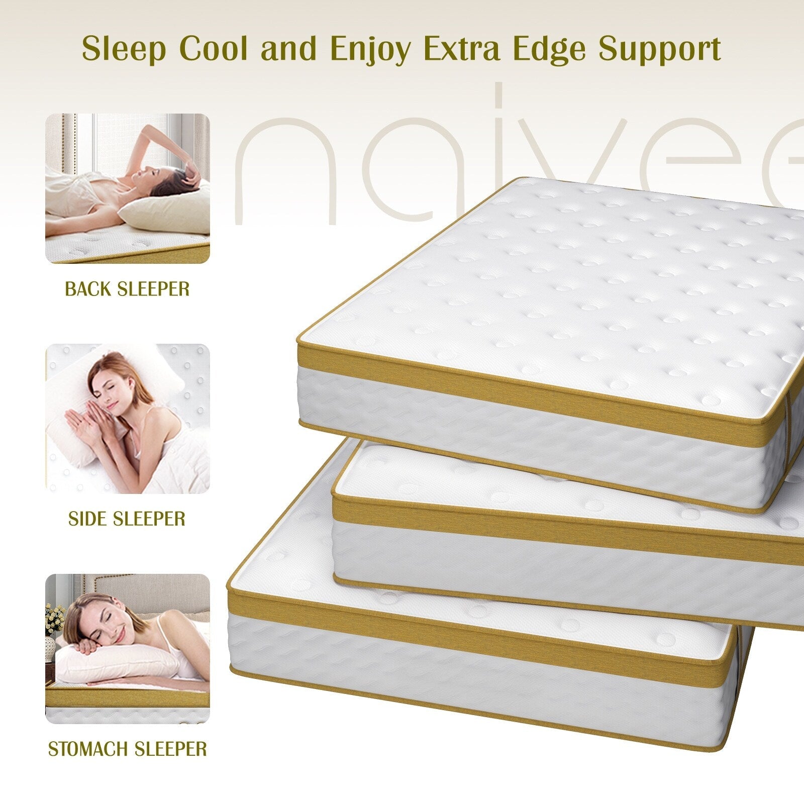 10 in. Medium Firm Gel-infused Memory Foam Hybrid Mattress Cooling and Breathable with CertiPUR-US and OEKO-TEX