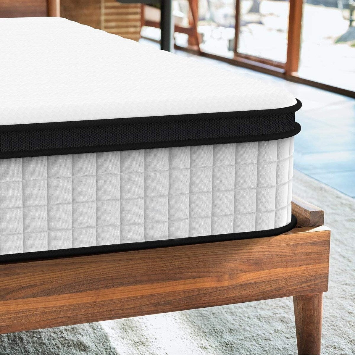 10 in. Medium Gel Memory Foam Hybrid Pocket Spring Pillow Top Twin Mattress