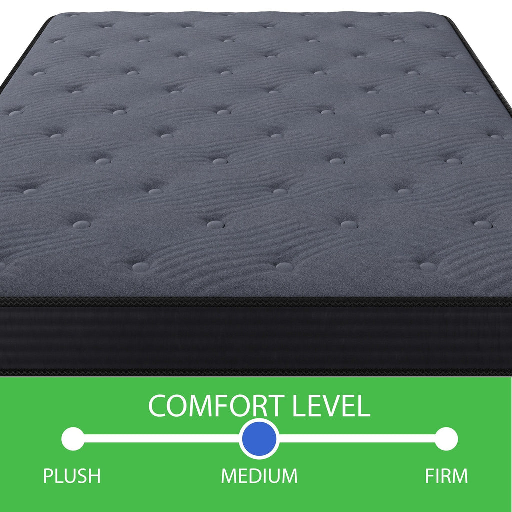 10 in. Pocket Coil Mattress with High-Density Foam
