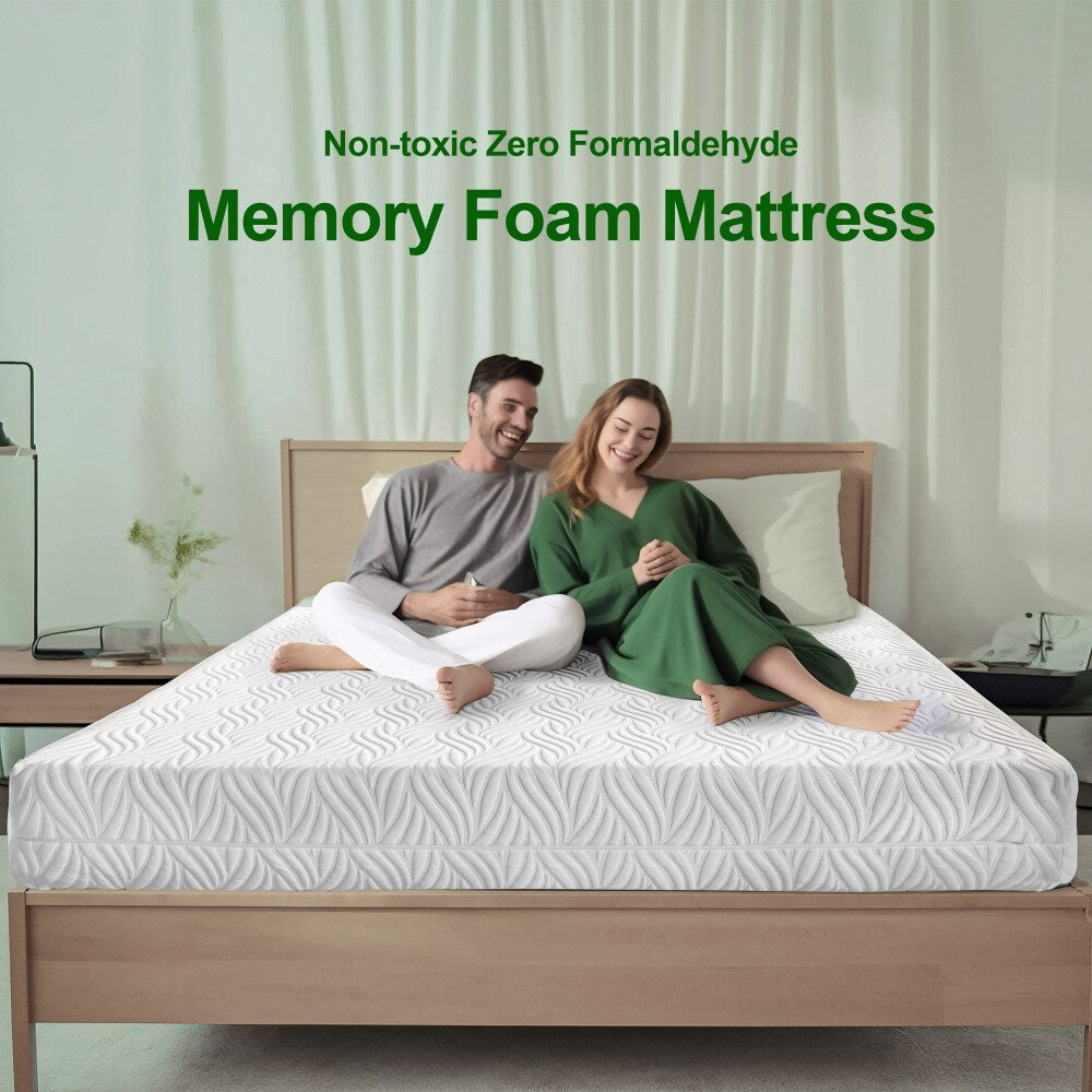 10 in. White Memory Foam Mattress Bed in a Box