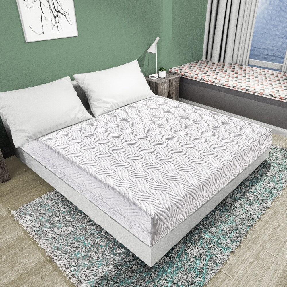 10 in. White Memory Foam Mattress Bed in a Box