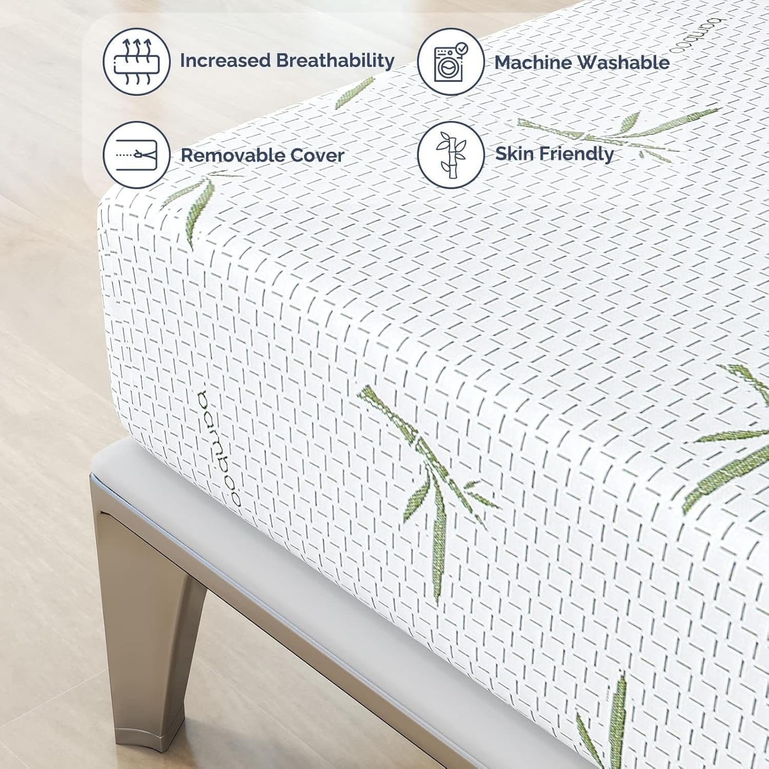 10 inch Gel Memory Foam Mattress in a Box, Medium Pressure Relieving Motion Isolating