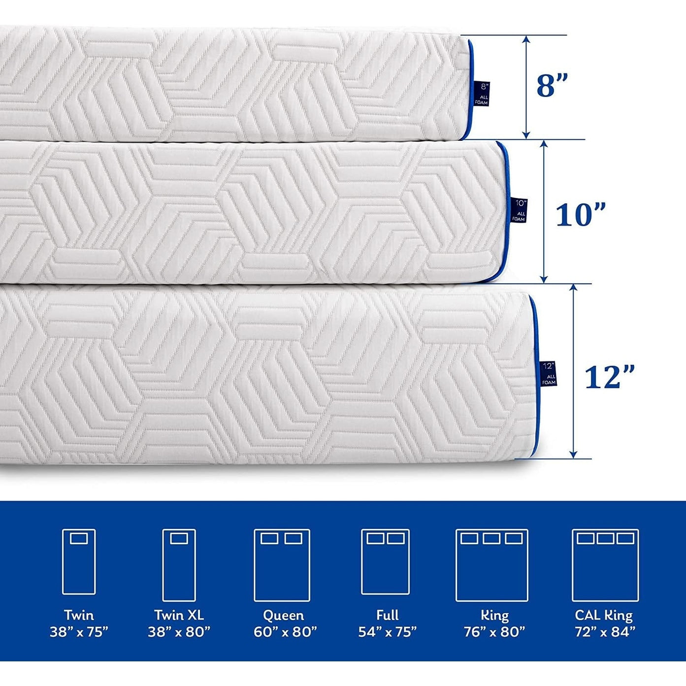 12 inch Foam and Spring Hybrid Mattress, Medium Firm Feel Durable Support Mattress Bed in a Box