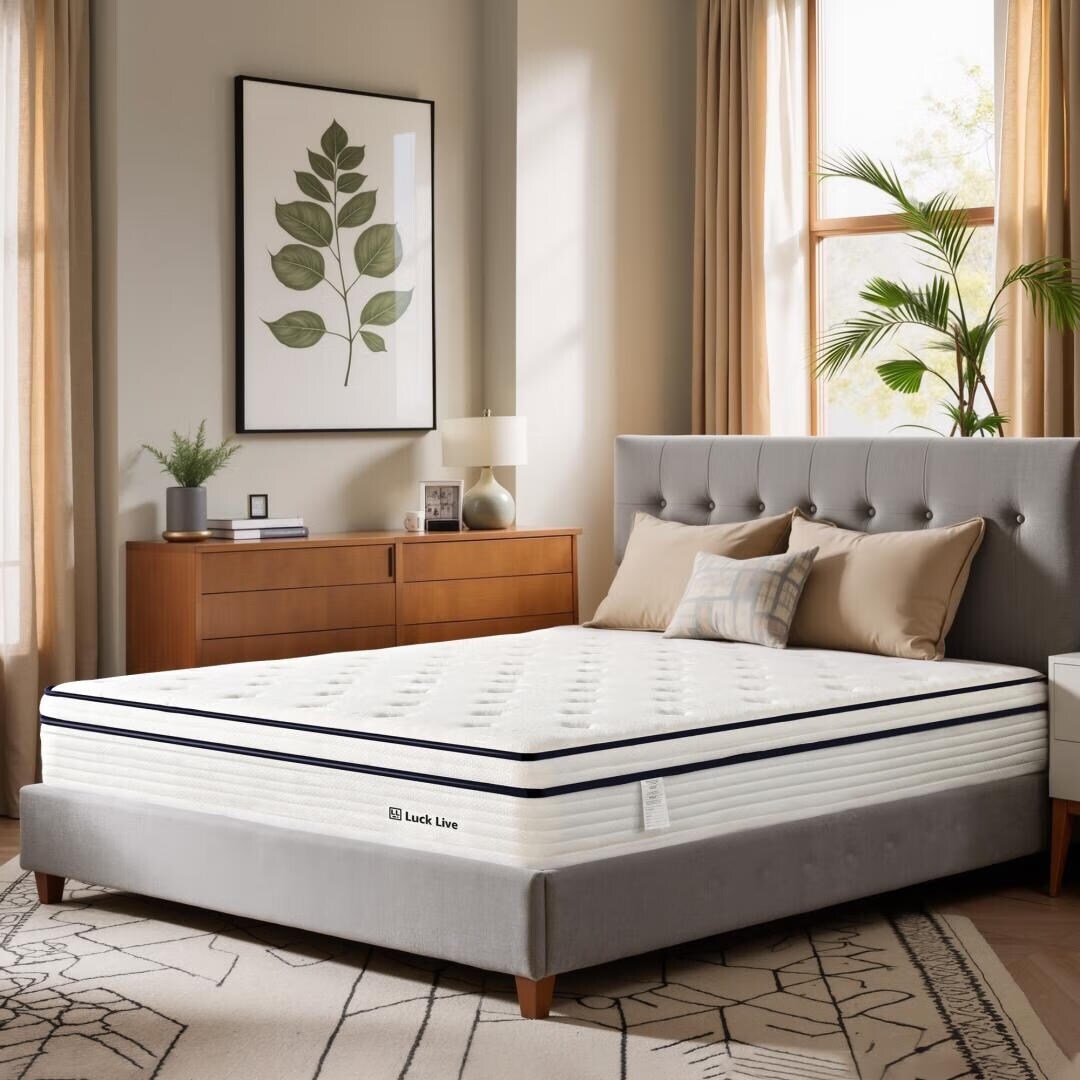 10 inch Medium Euro Top Gel Memory Foam Independent Bagged Spring Mattress in a Box