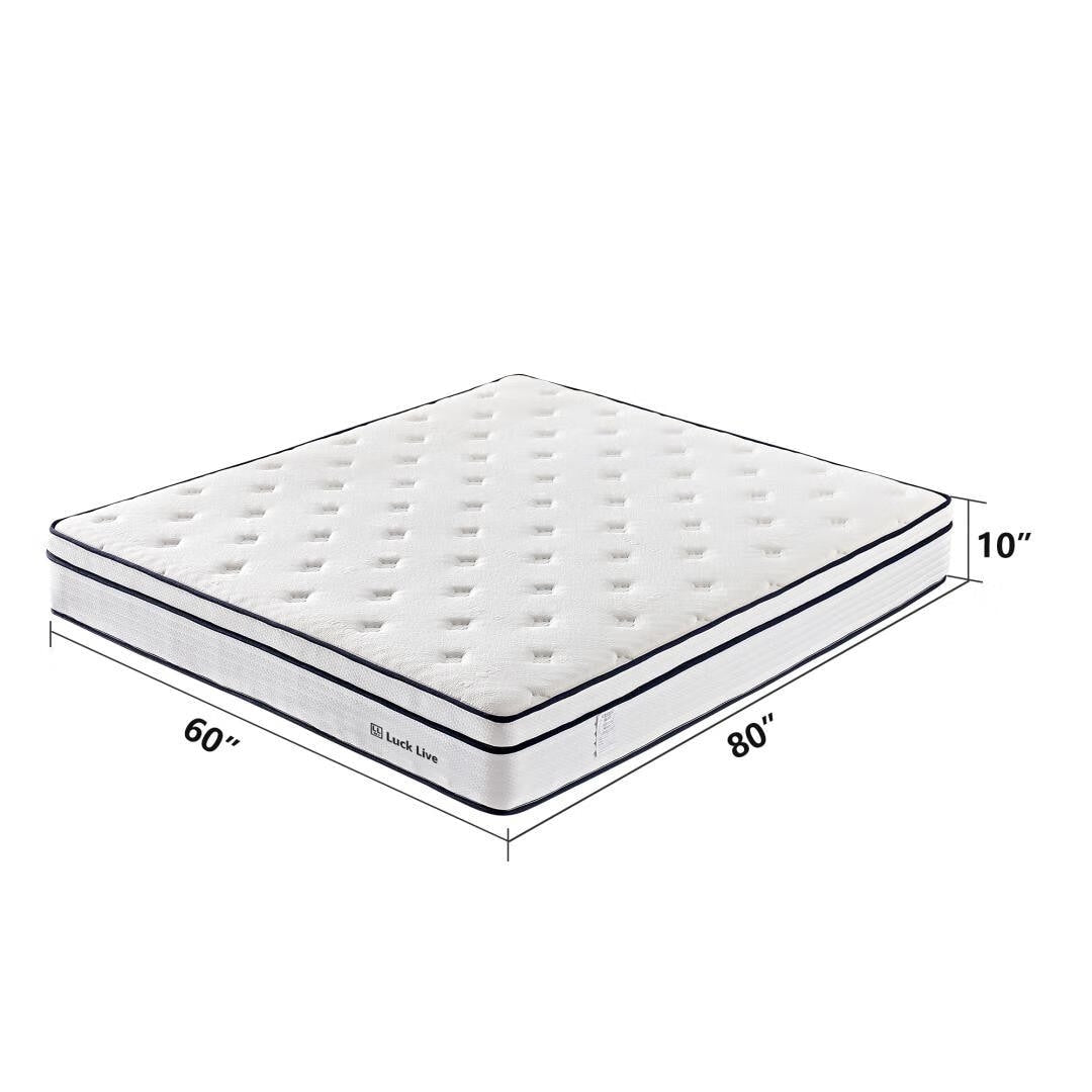 10 inch Medium Euro Top Gel Memory Foam Independent Bagged Spring Mattress in a Box