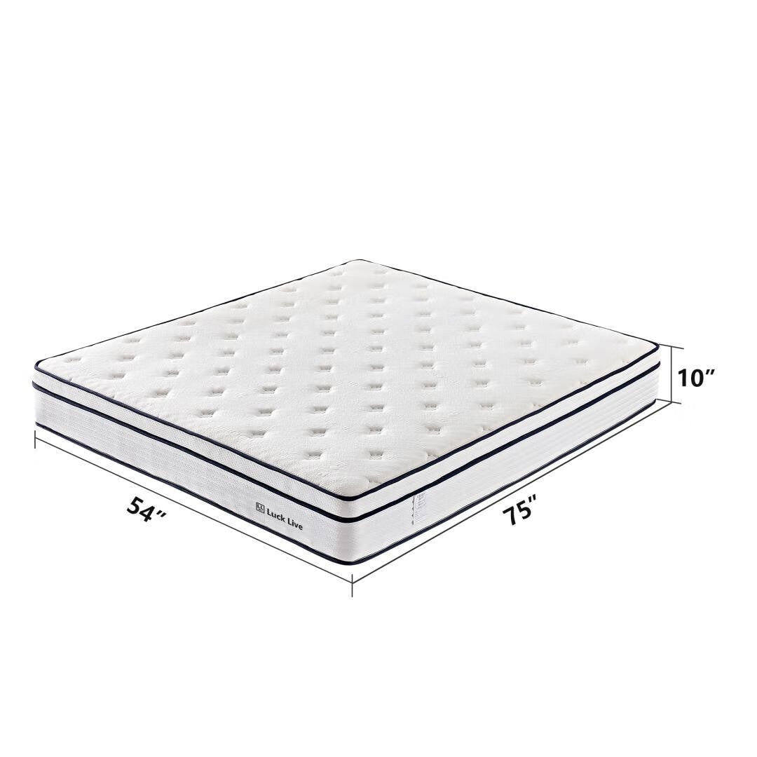 10 inch Medium Euro Top Gel Memory Foam Independent Bagged Spring Mattress in a Box