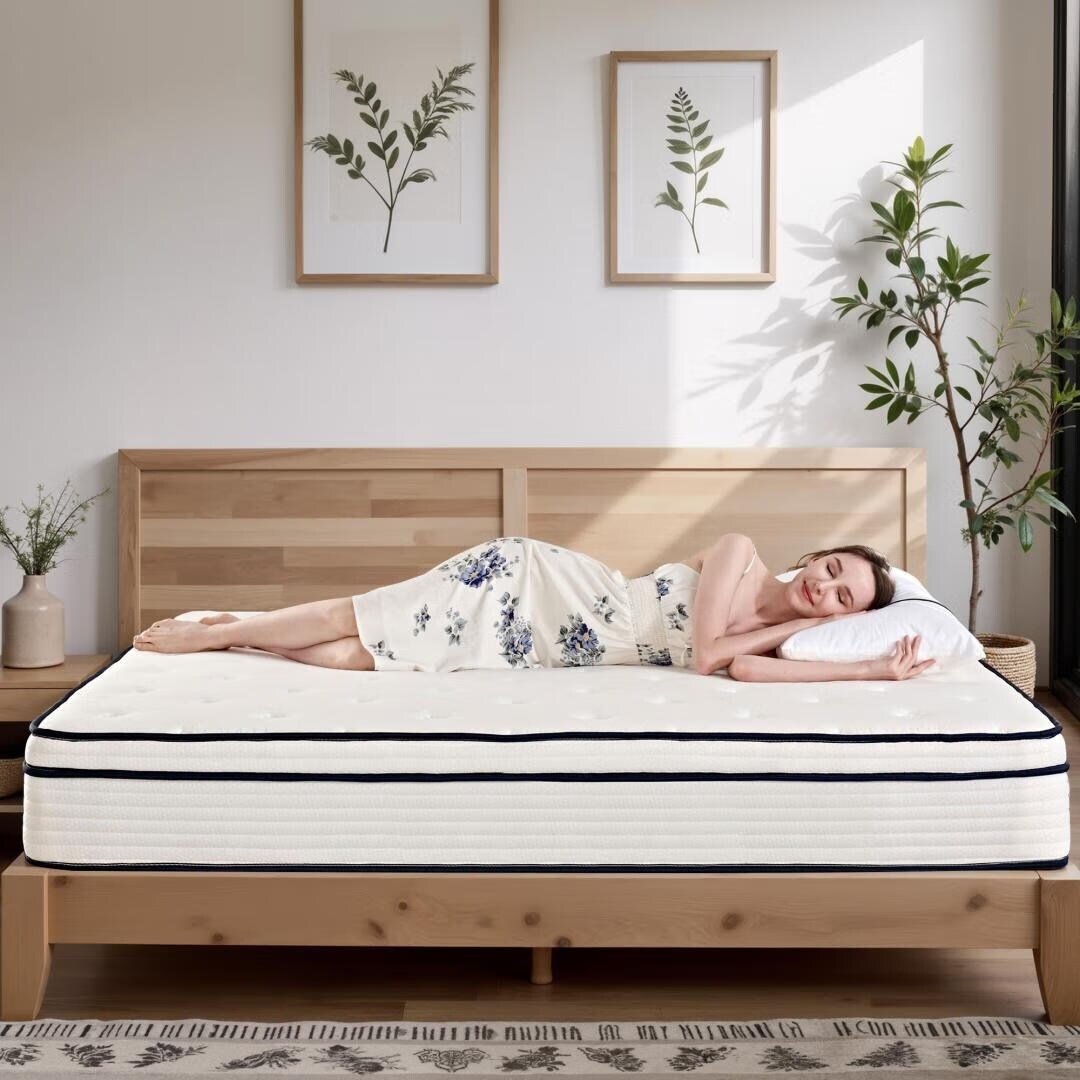 10 inch Medium Euro Top Gel Memory Foam Independent Bagged Spring Mattress in a Box