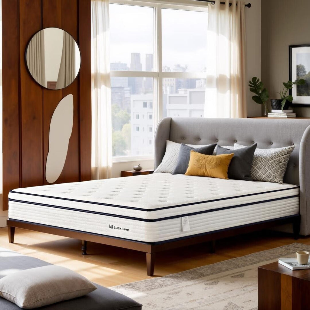 10 inch Medium Euro Top Gel Memory Foam Independent Bagged Spring Mattress in a Box
